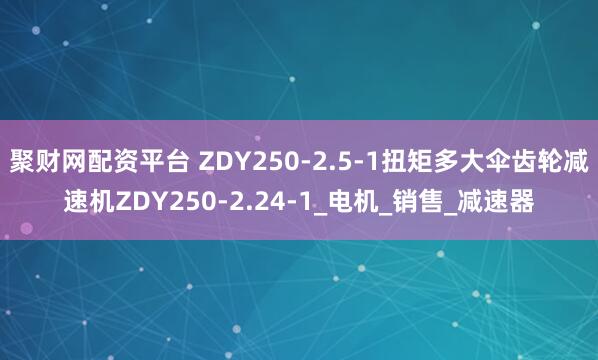 聚财网配资平台 ZDY250-2.5-1扭矩多大伞齿轮减速机ZDY250-2.24-1_电机_销售_减速器