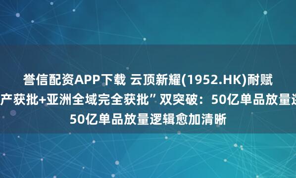 誉信配资APP下载 云顶新耀(1952.HK)耐赋康&reg;“扩产获批+亚洲全域完全获批”双突破：50亿单品放量逻辑愈加清晰