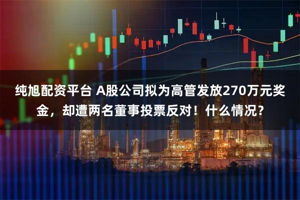 纯旭配资平台 A股公司拟为高管发放270万元奖金，却遭两名董事投票反对！什么情况？